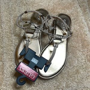 Guess Sandals (Nude/Gold) Size 7 NWT